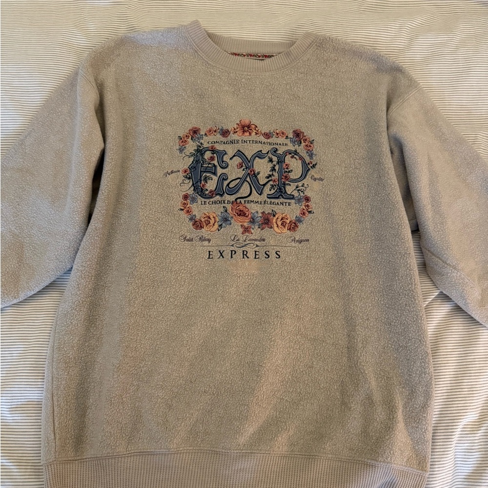 VINTAGE French Express Cream Sweater